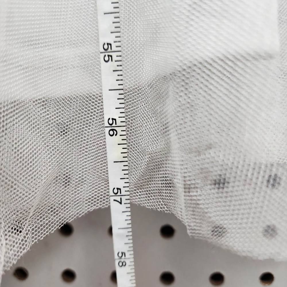 Women's White Sequin A-Line Evening Gown – Short Sleeve, Formal Long Dress, M(6) - Picture 15 of 15